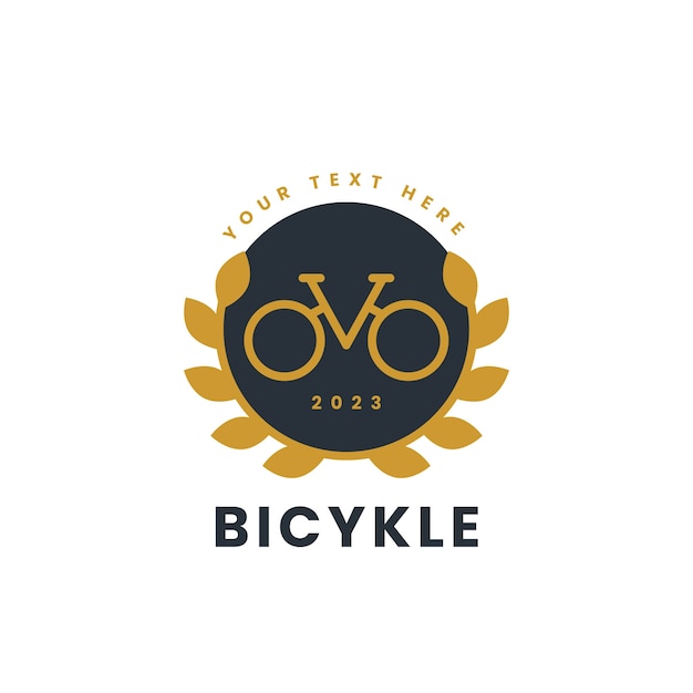 Vettore gratuito disegno del modello di logo della bicicletta