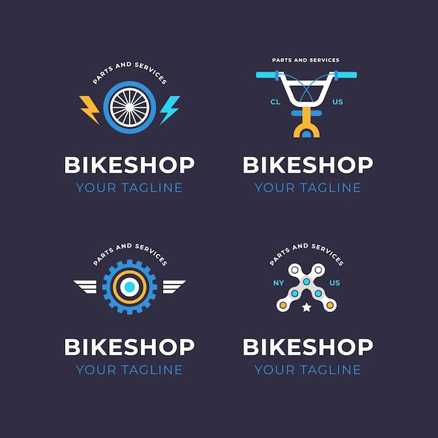 Шаблон логотипа велосипеда
