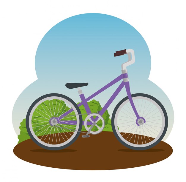 Bicycle with petal and seat illustration