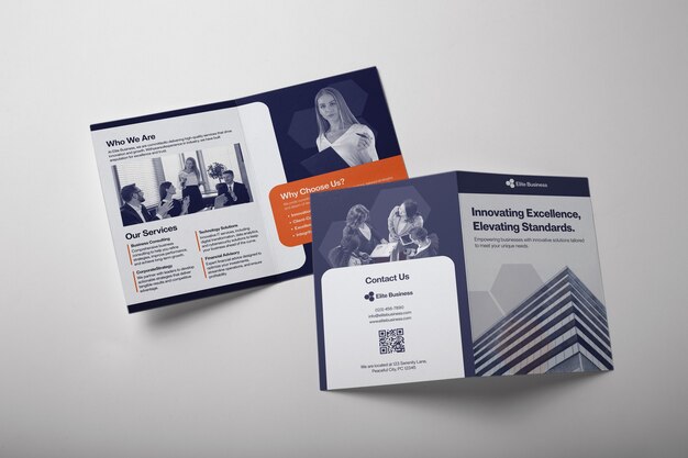 Bifold brochure template design