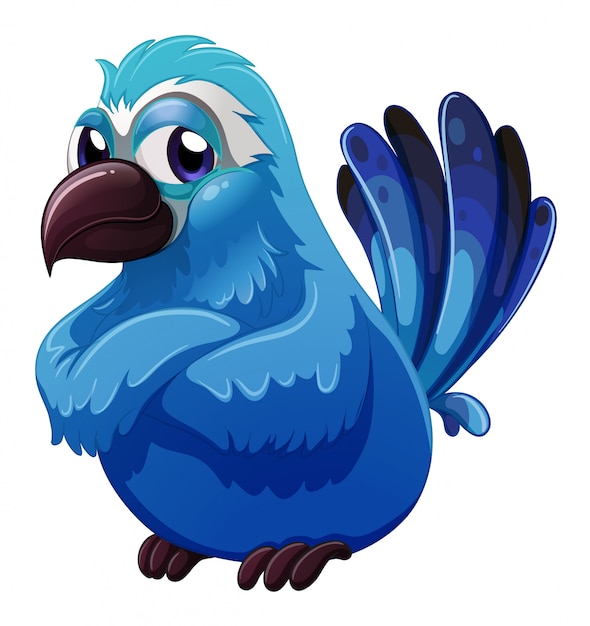 Vettore gratuito un grande uccello blu