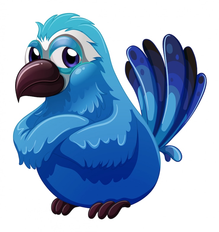 Free Vector a big blue bird