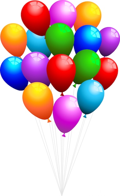 Free vector big bunch of balloons