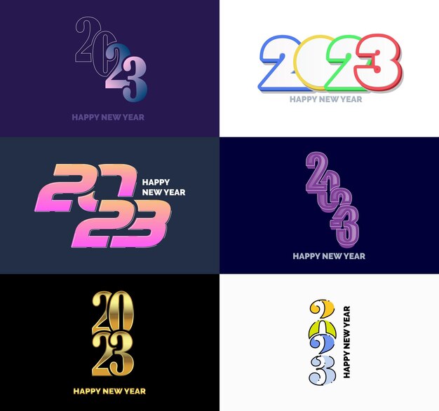 2023년 새해 복 많이 받으세요 기호의 큰 컬렉션 2023년 비즈니스 다이어리 표지