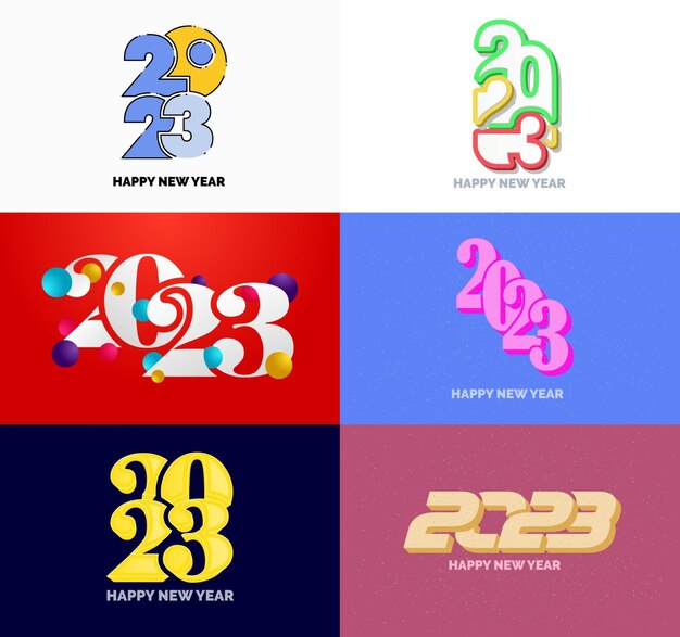 2023년 새해 복 많이 받으세요 기호의 큰 컬렉션 2023년 비즈니스 다이어리 표지