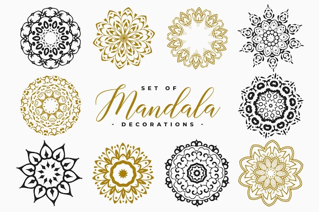 Big collection of mandala patterns decoration