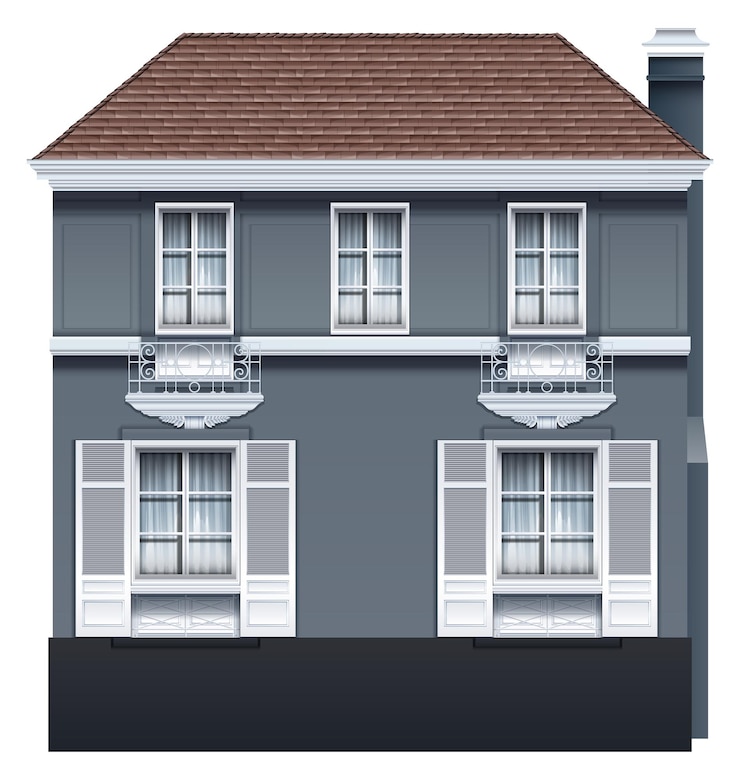 無料Vector 大きなコンクリートの建物