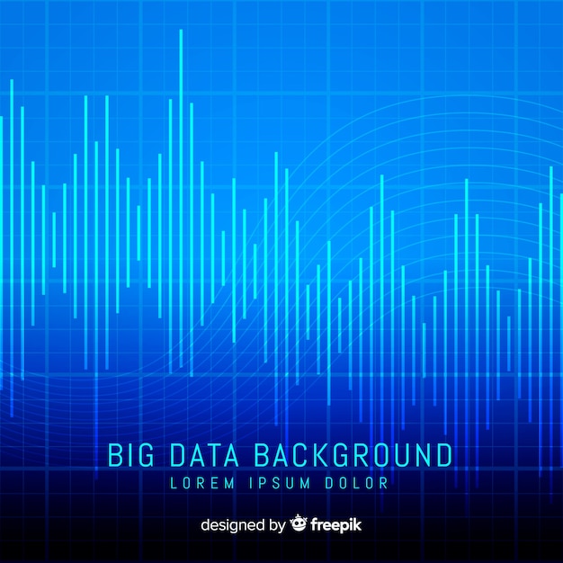 Free vector big data background in abstract style concept