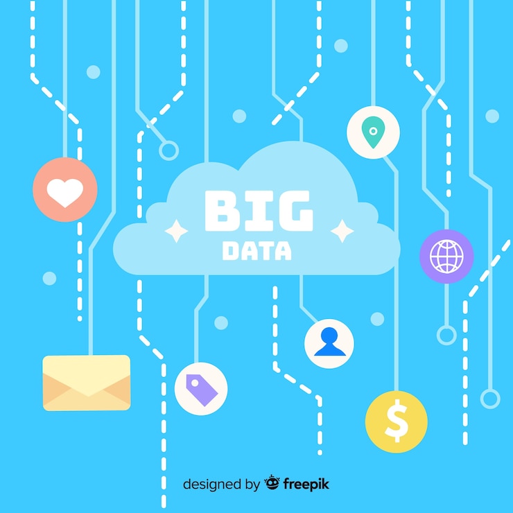 Free Vector big data background