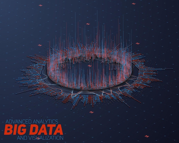 big data circular perspective visualization futuristic infographic hud information aesthetic design visual data complexity complex data threads graphic social network abstract graph