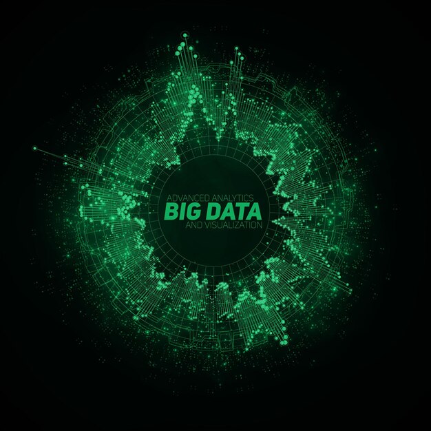 Big data circular visualizationFuturistic infographicInformation aesthetic design