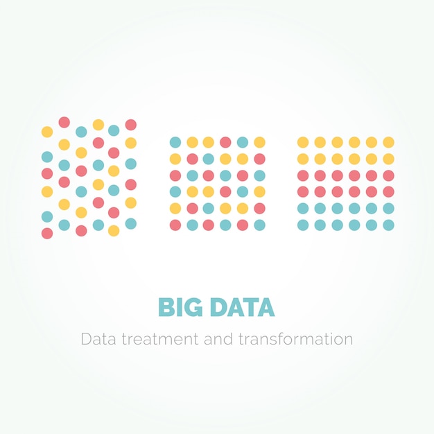 Big Data minimalistic infographics design