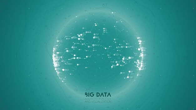 Бесплатное векторное изображение Визуализация больших данных. информационно-эстетический дизайн.