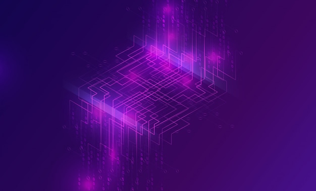 big data waterfall, streams of digital binary code