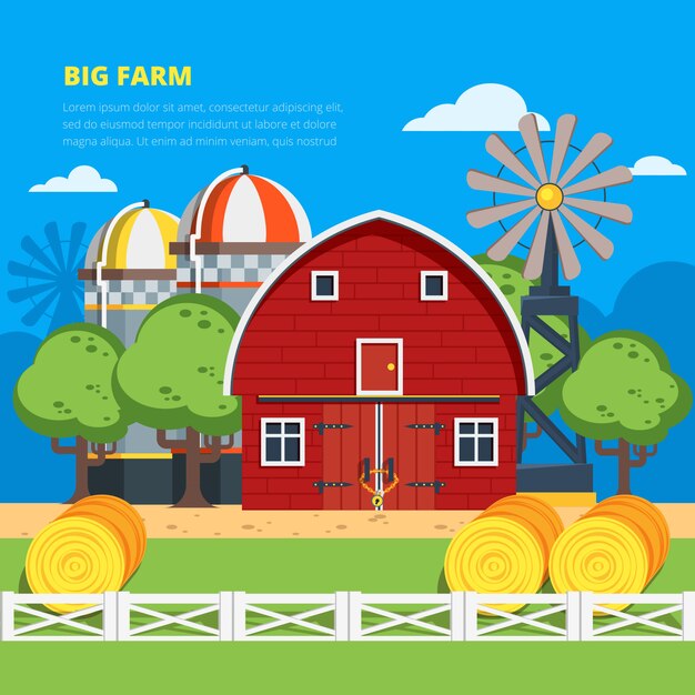 Big Farm Flat Composition