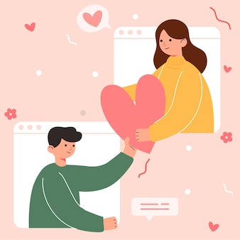 愛の若い女の子と男の子 カップルの共有と思いやりのある愛 3dイラストの大きな孤立した漫画 無料のベクター 愛の若い女の子と男の子 カップルの共有と思いやりのある愛 3dイラストの大きな孤立した漫画 無料のベクター