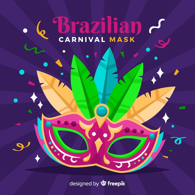 Big mask brazilian carnival background