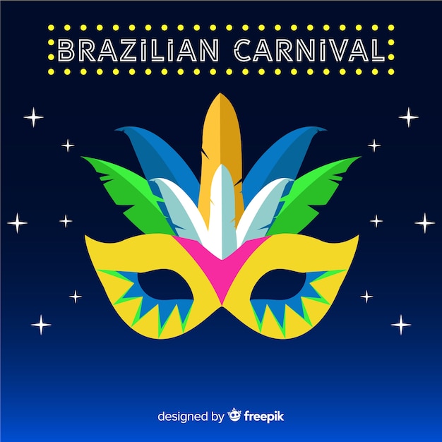 Big mask brazilian carnival background