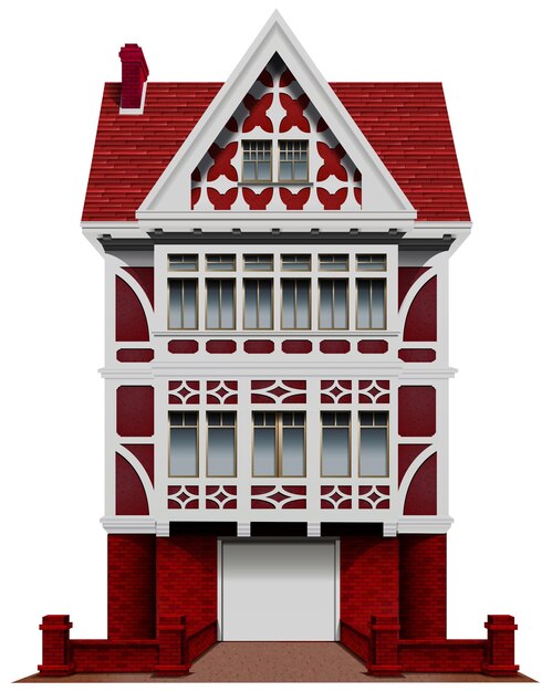 A big red house