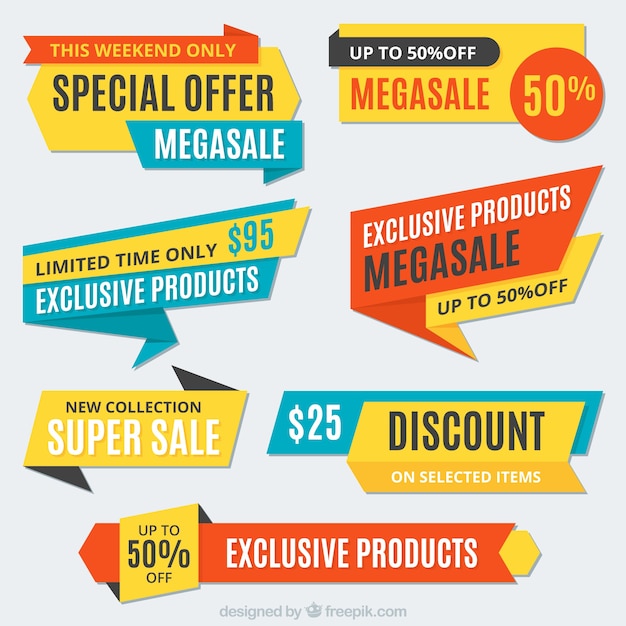 Free vector big sale banner collection