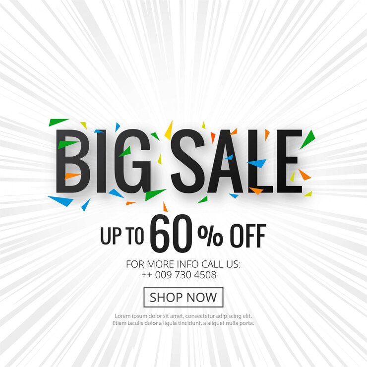 Free Vector big sale banner poster template background vector