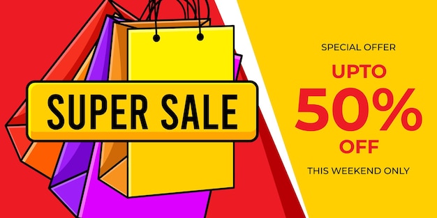 Free vector big sale banner template design