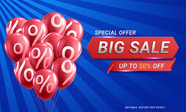 Free vector big sale banner template design