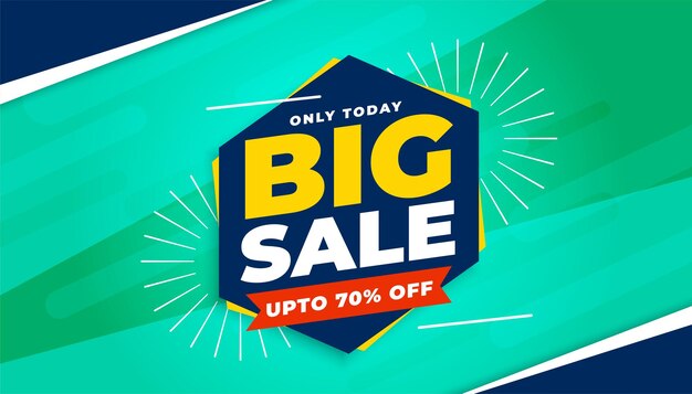 Big sale banner template with offer details