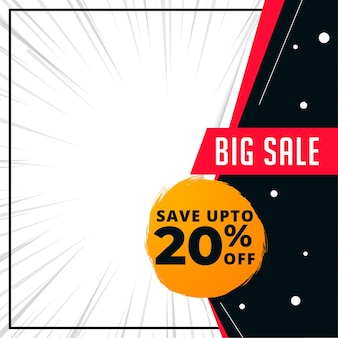 Big sale banner template with offer details