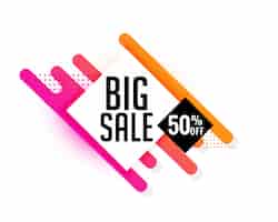 Free vector big sale discount banner design