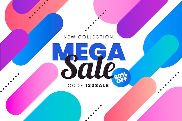 Big sale flat design background