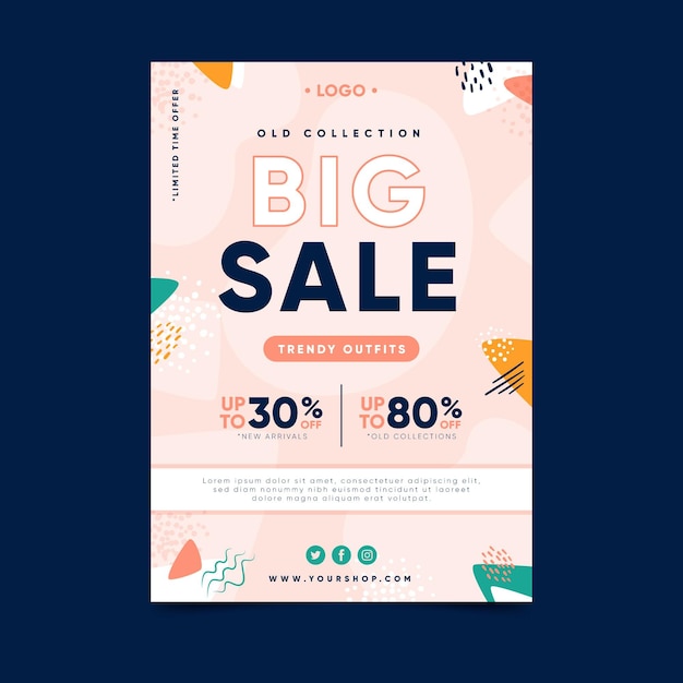 Big sale flyer template design