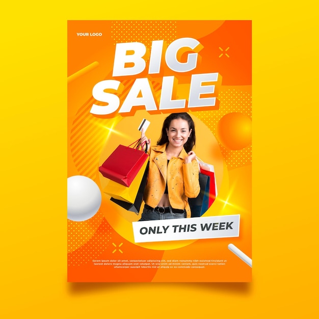 Free vector big sale flyer template