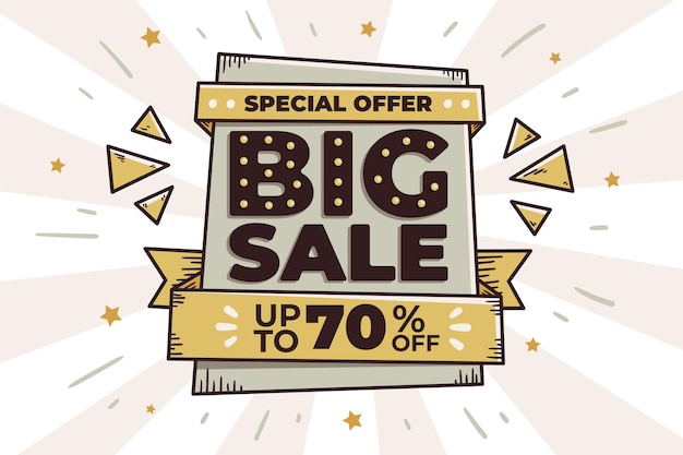 Free vector big sale illustration