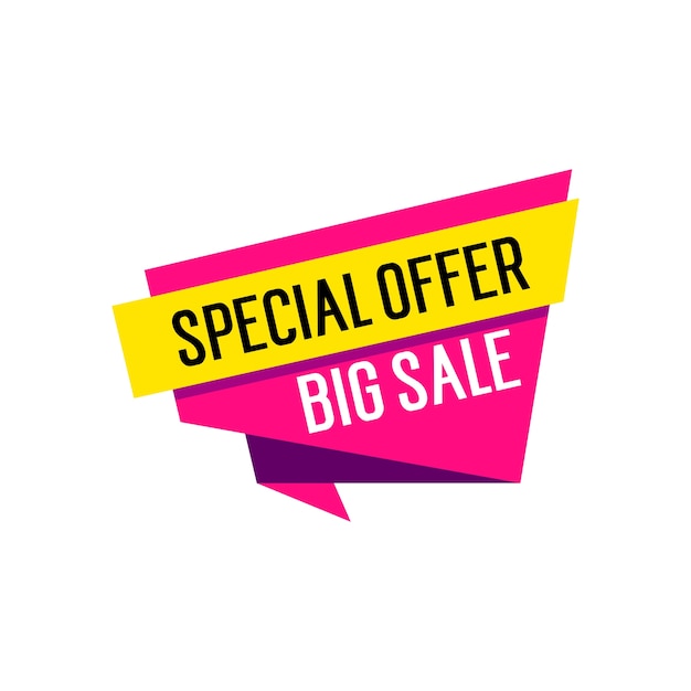 Free vector big sale lettering on speech bubble