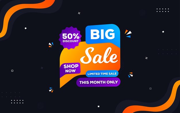 Big sale modern banner design.