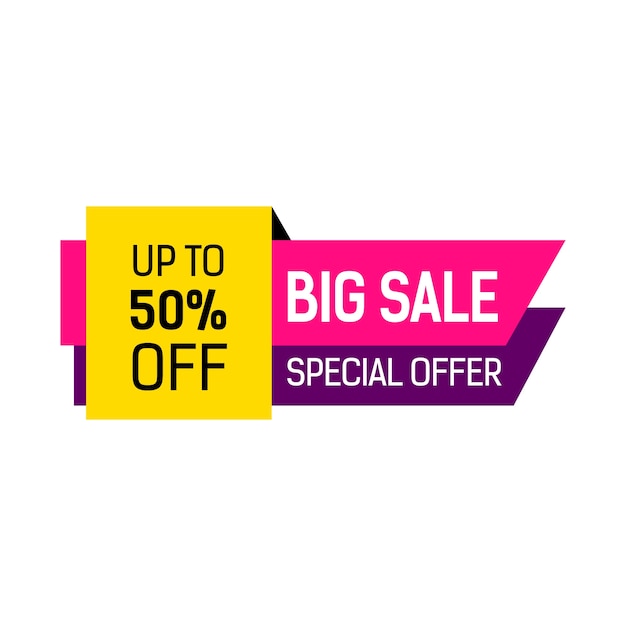 Big sale multicolored banner