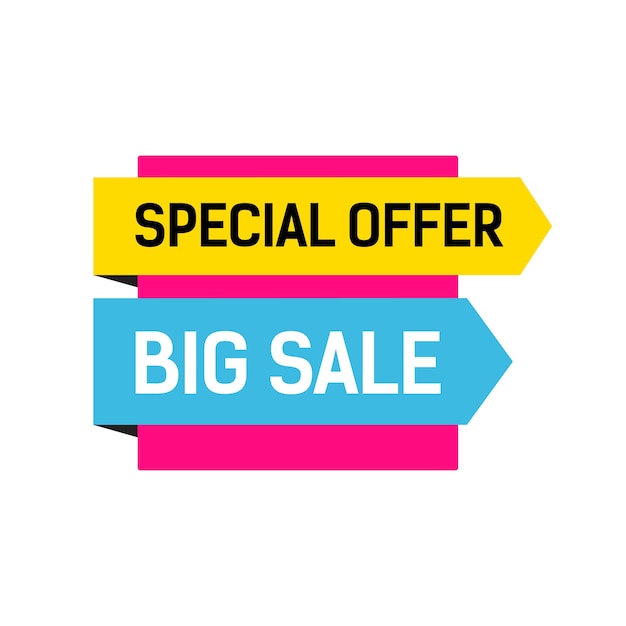 Free vector big sale multicolored poster