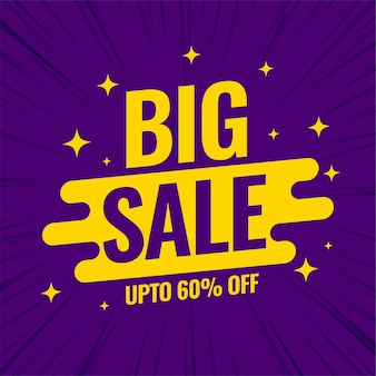 Big sale promotional banner template for shopping