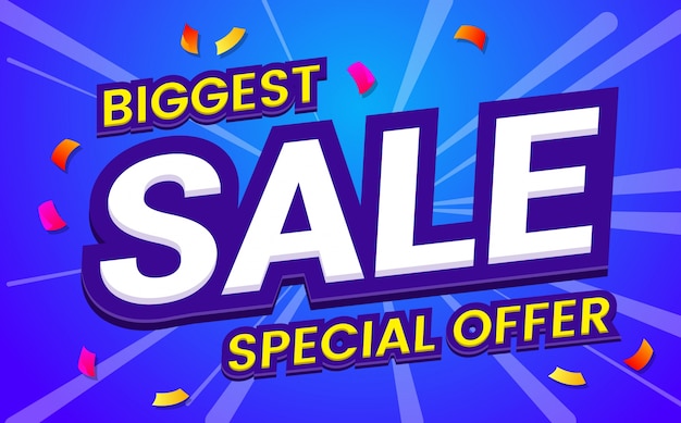 Big sale template banner vector background