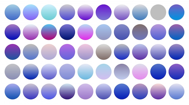 Free vector big set of cool blue and purple gradients