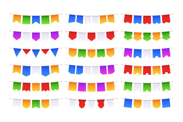 Free vector big set of garlands set