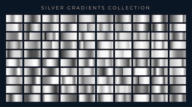 big set of silver or platinum gradients