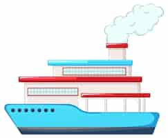 Free vector big ship in blue color