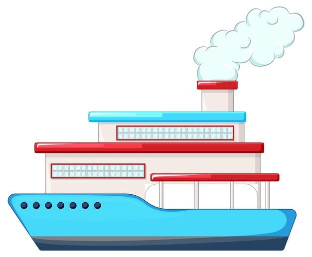 Big ship in blue color