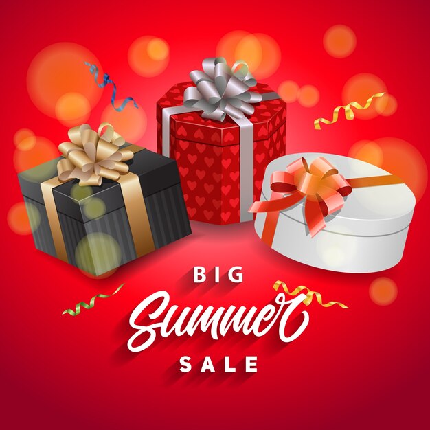 Big summer sales with presents