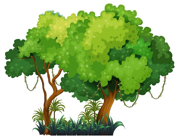 Big tree isolated cartoon