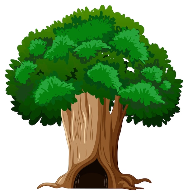 Big tree isolated cartoon