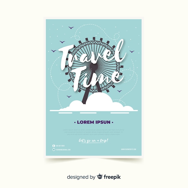 Big wheel travel flyer template