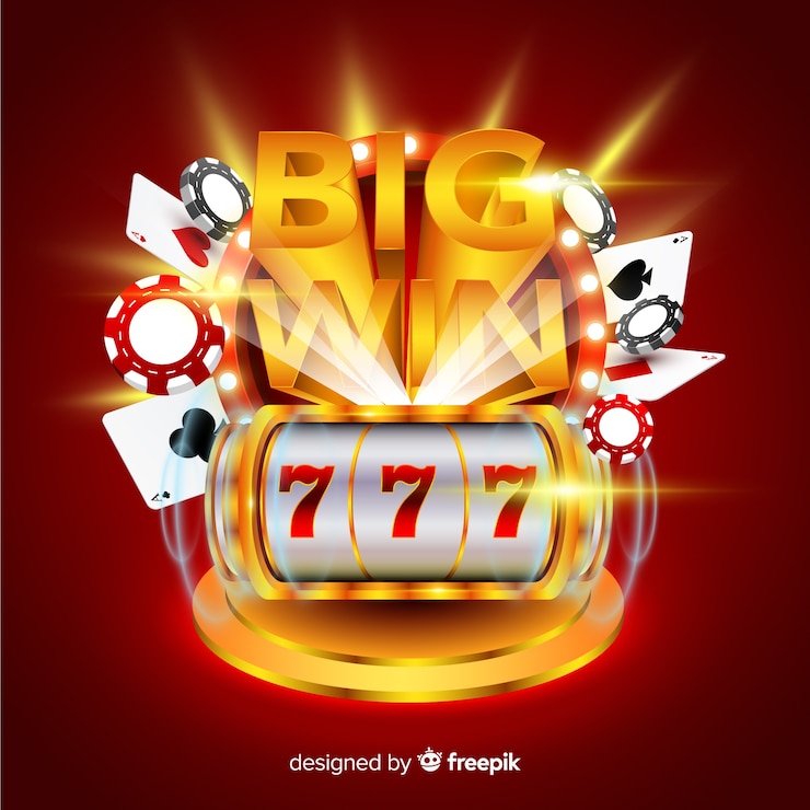 Free Vector big win slot concept in realistic style
